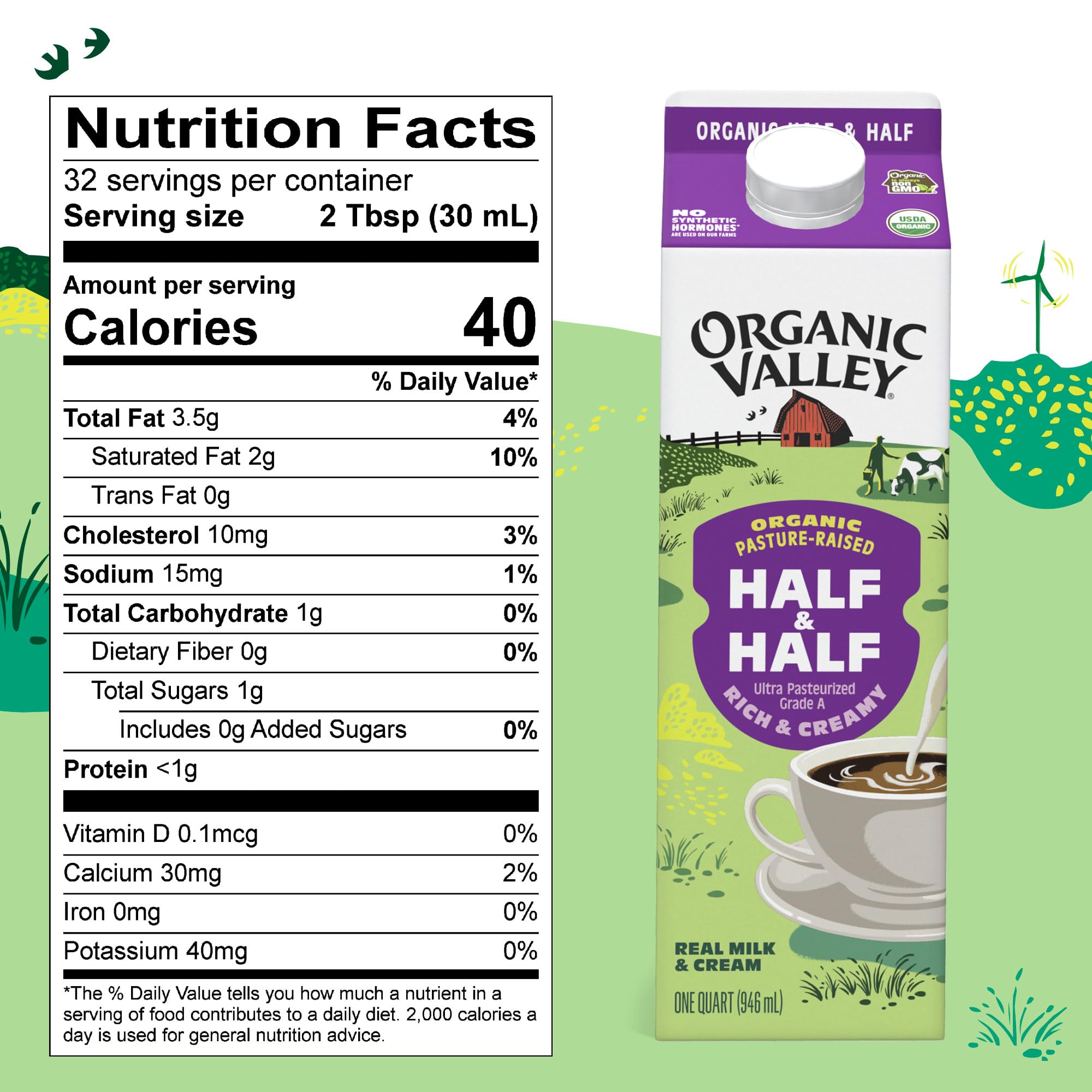 Half and Half Nutrition Facts